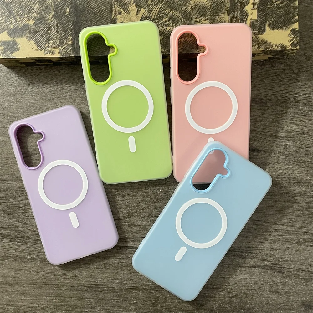 Vibrant Candy Color Magnetic Matte Phone Case - 2-in-1 Design