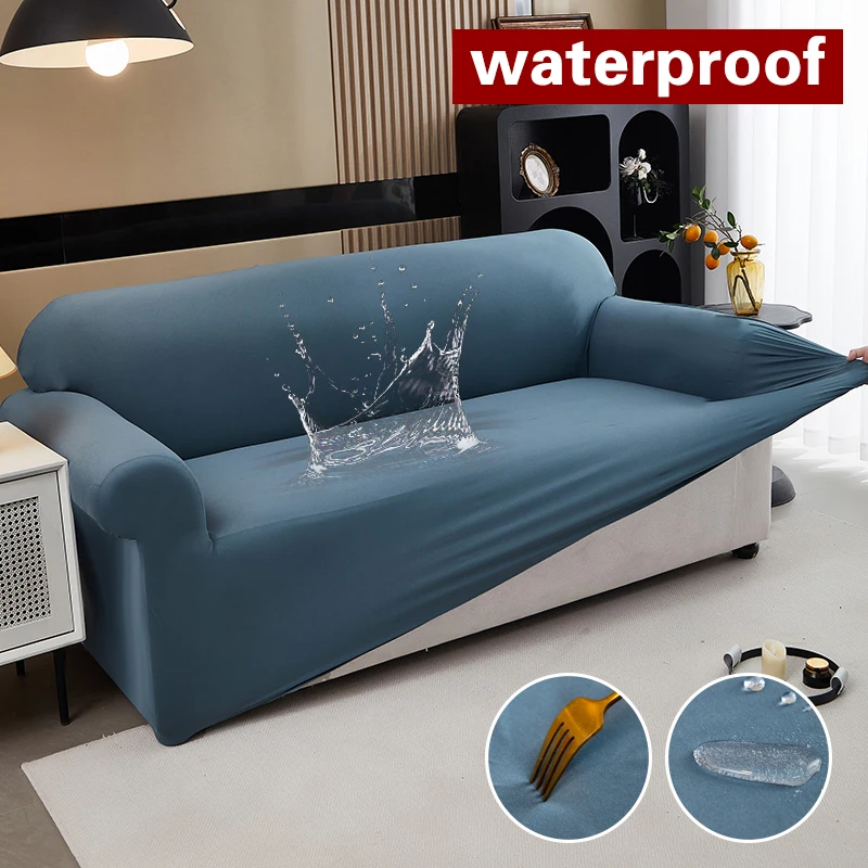 Waterproof Stretch Sofa Slipcover Non-slip Sofa Covers for Living Room Couch Cover Corner Furniture Protector for Kids, Pets