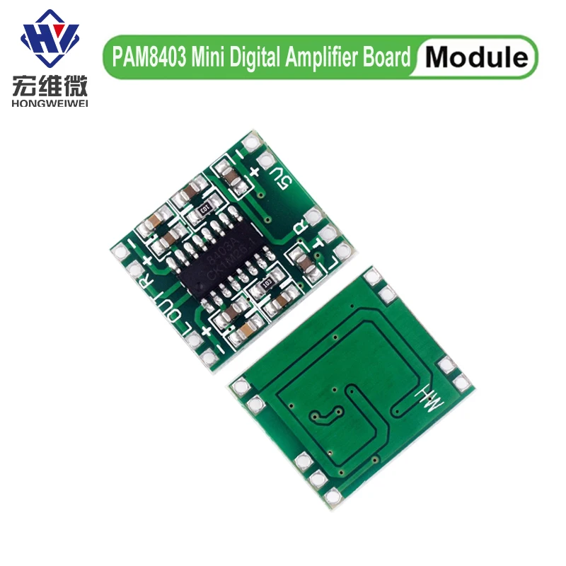 PAM8403 Super mini digital amplifier board 2 * 3W Class D digital amplifier board 2.5 to 5V USB power supply