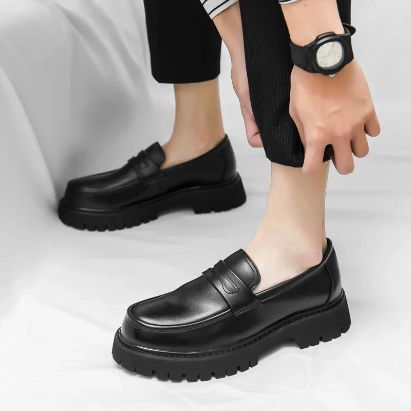 Men Leather Shoes Casual Slip on Dress Casual Spring Summer Business Formal Wedding Shoes Outdoor Tenis Masculino leather shoes