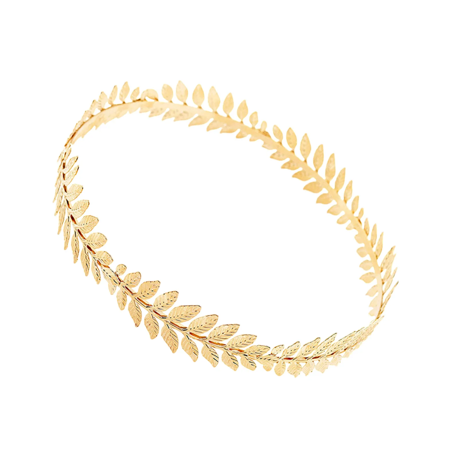 

Woman's Hair Hoop Circular Hair Band Non-slip Hairband Gold Olive Branch Shape Hair Accessories for Birthday Gifts New Year's