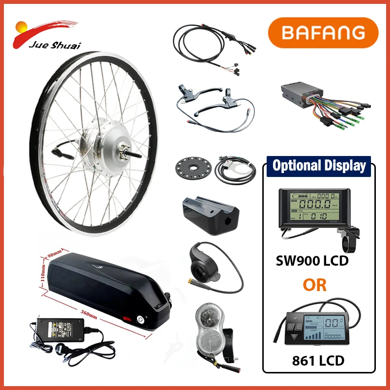 BAFANGElectricBikeKit500WFrontRearHubMotor26inch700CWheel