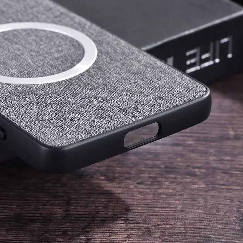 Magnetic Charging Silicone Protective Fabric Case