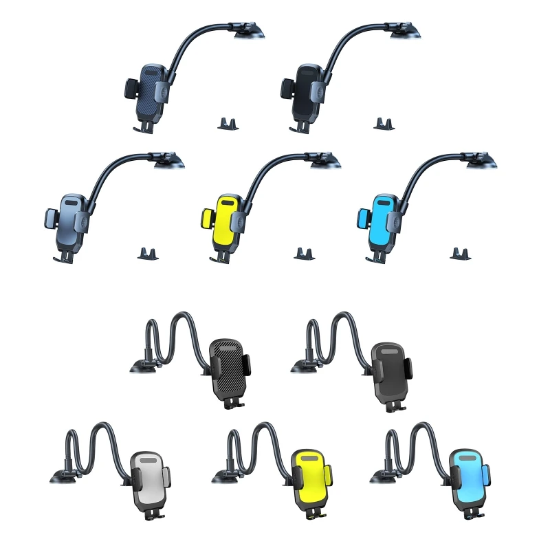 Universal Car Phone Holder Mount Hands Free Easy Clamp Suction Cup Fit With Most For Smart Phone Gooseneck