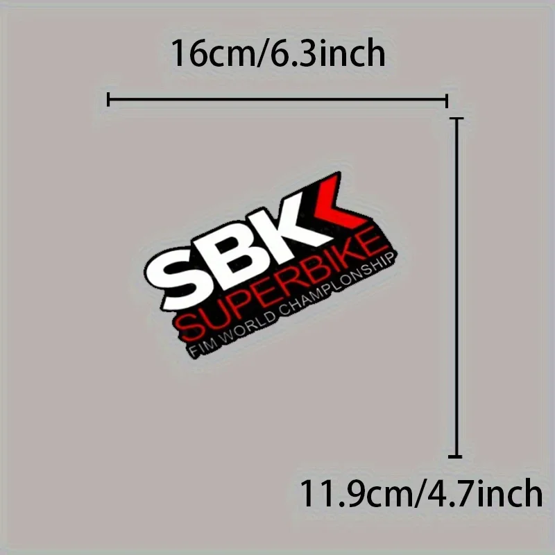 1PC SBK 슈퍼바이크 챔피언십 스티커, 모터사이클 운전자를 위한 대담한 로고 데칼, 레이싱 열정을 보여주기에 이상적