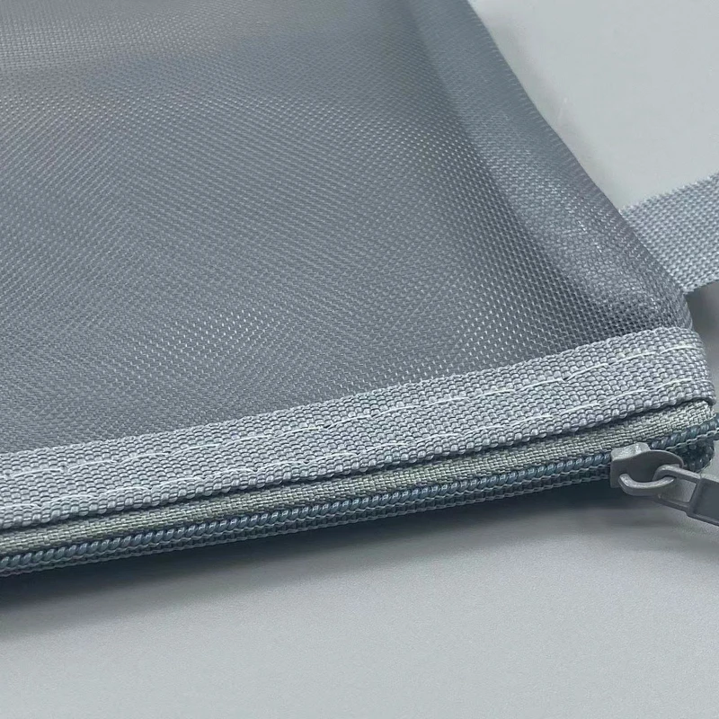 3pcs 투명 메쉬 연필 케이스 대용량 보관 가방 나일론 지퍼 연필 가방 사무실 학교 용품 사무용품