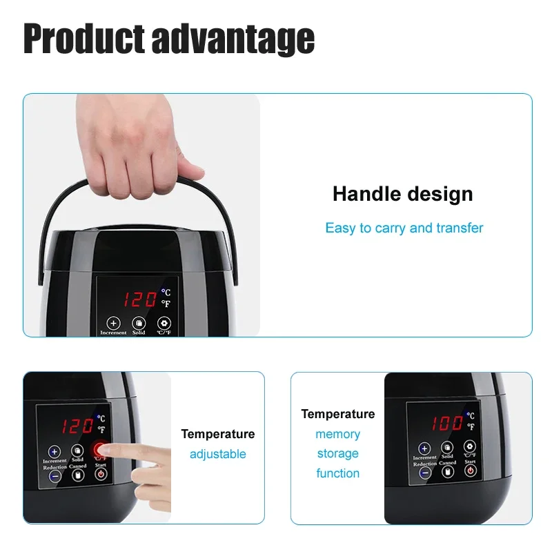 Wax Beans Waxing Machine Kit 500ml Wax Warmer Machine Brazilian Hard Waxing Epilator Wax-melt Pot Bikini Body Hair Removal