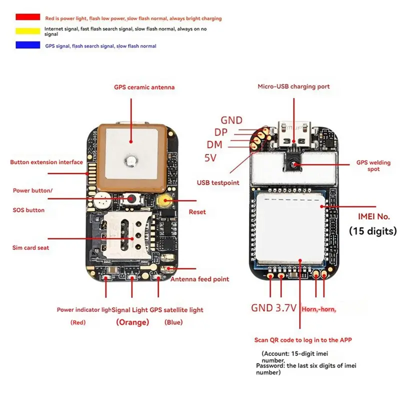 M09K 5X ZX908 4G GPS 트래커 PCBA 칩 보드 차량용 개인 위치 추적 시스템 무선 WIFI 베이더우 위성 위치추적기