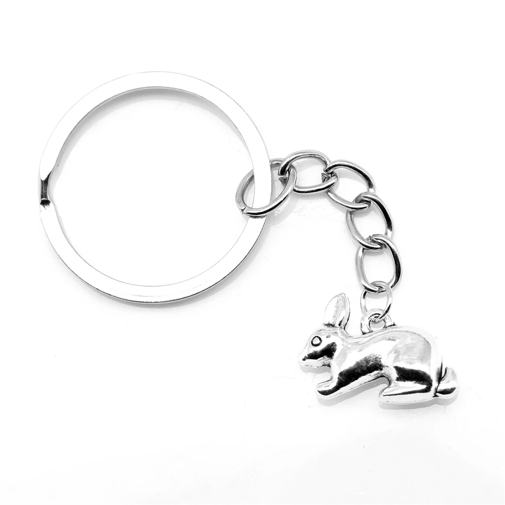 

1 Piece Rabbit Head Keyring Car Supplies For Jewelry 18x20mm