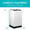 Small Washer, Washing Machine for Household Use, Portable Washer 2.0 Cu. Ft. with 6 Cycles, Transparent Lid & LED Display 5