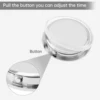 1-1/2 inch Quartz Movement Round Mini Clock Insert for for 35 mm Diameter Hole with White Face,Roman Numerals, Silver Tone Bezel 3
