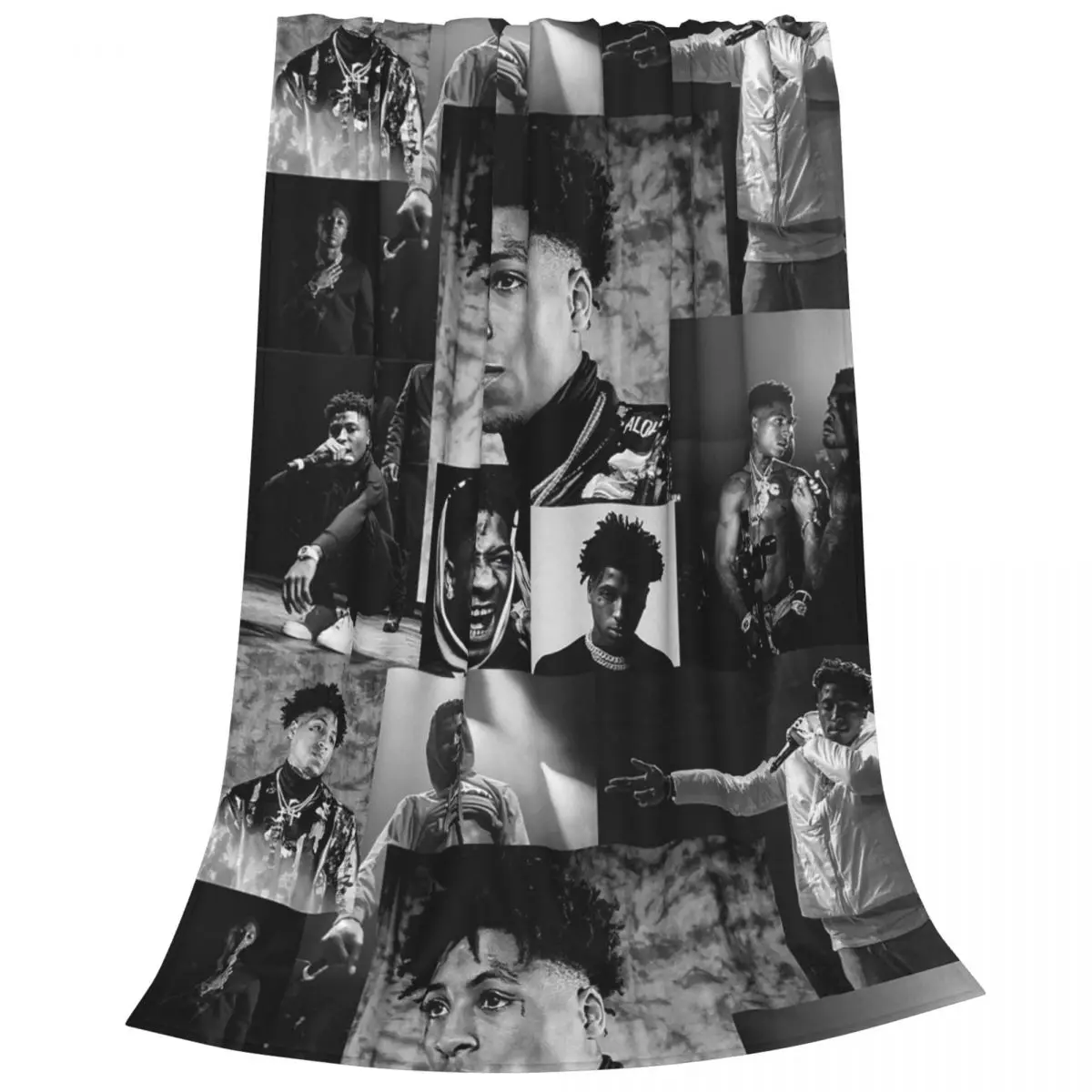 Youngboy B And W Never Broke Again Collage Blankets Fleece Breathable Sofa Throw Blankets For Couch Throws Bedspread Quilt 2