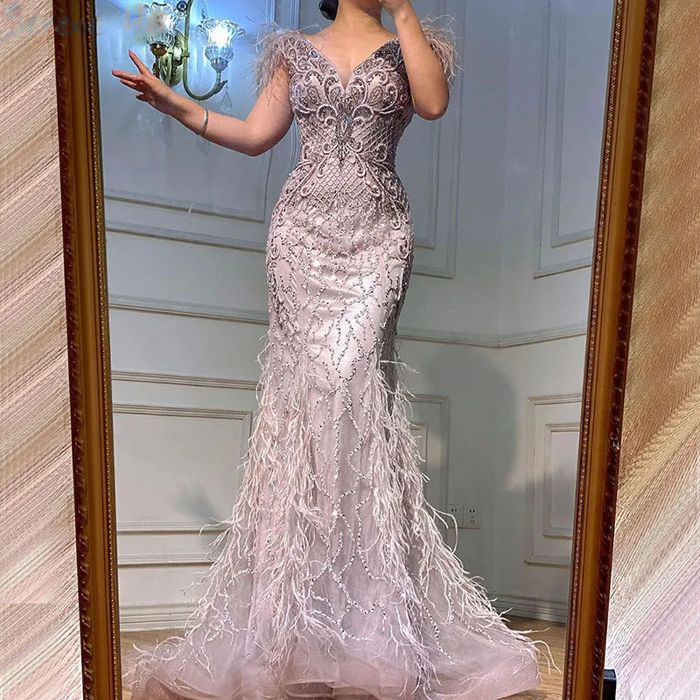Luxury Women Sequined Midi Evening Dress Prom Gowns Feathers Elegant Beading | eBay Luxury Women Sequined Midi Evening Dress Prom Gowns Feathers Elegant Beading | eBay