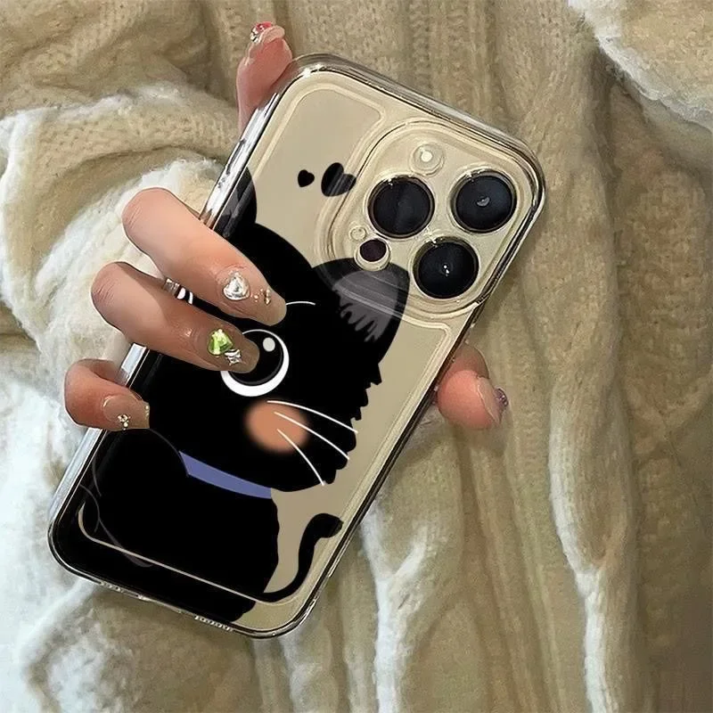 Black Cat Clear Cover Case - Stylish Protective s