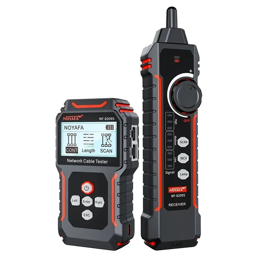 Noyafa NF-8209S Network Cable Tester Measure Length POE LAN Cable Test LCD Display Scan Wiremap Wire Tracker Network Tools