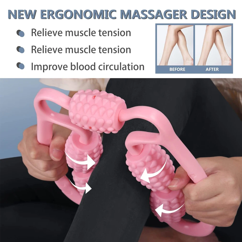 Muscle Massage Roller for Deep Tissue 360° Manual Dual Angle Foam