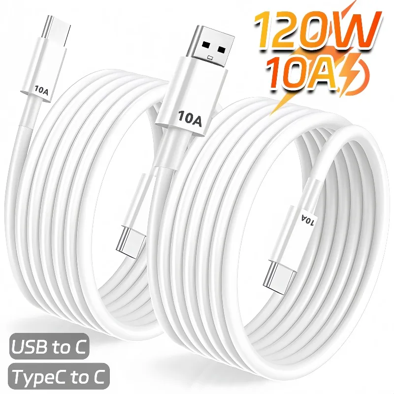 USB A To C Cable Type C Data Cable 0.25/1/1.5/2m Charging Cord for Android IPhone 10A