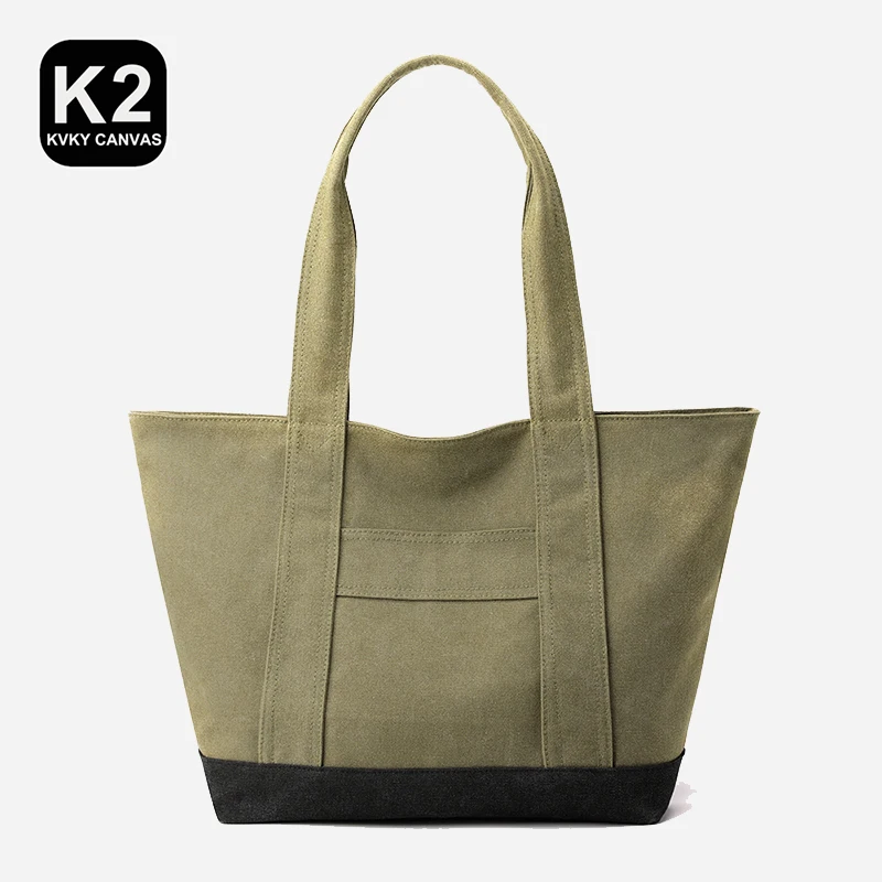 

KVKY High Quality Canvas Women Totes Bag Environmental Protect Shopping Casual Shoulder Bags Beach Travel Canvas Lady Handbags