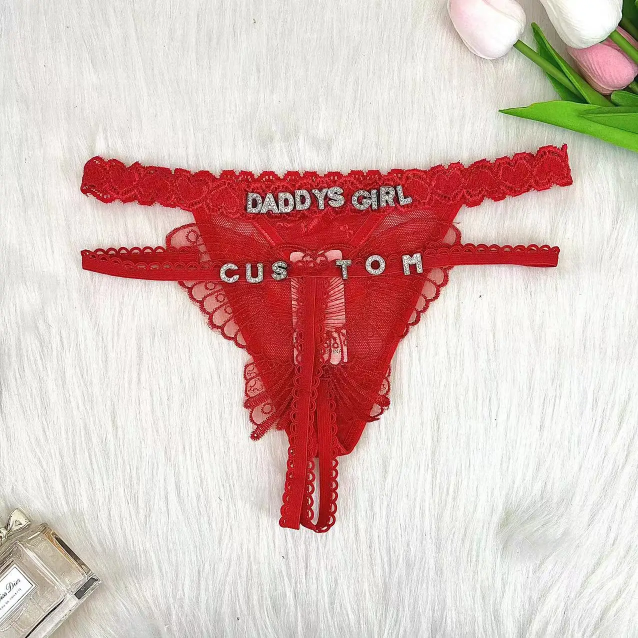 LIANGTUOHAI Vita Personalizzata Tangas No Show Bikini Perizoma Personalizzato Donna Mutandine