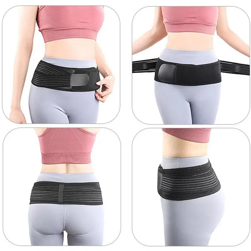 Sacroiliac Belt Elastic Hip Support Brace Adjustable Non Slip Hip Brace for Alleviates Discomfort Pelvic Lower Back