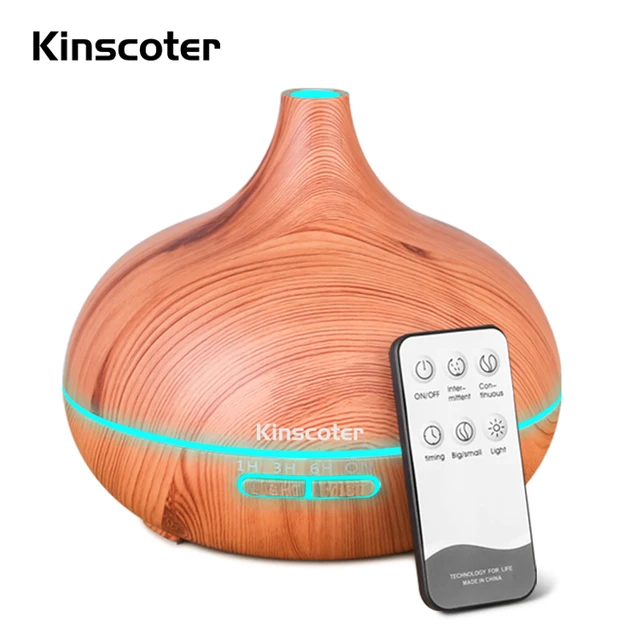 KINSCOTER Electric Aroma Diffuser Air Humidifier 500ml Ultrasonic Cool Mist Maker Fogger High Quality LED Essential Oil Diffuser 1