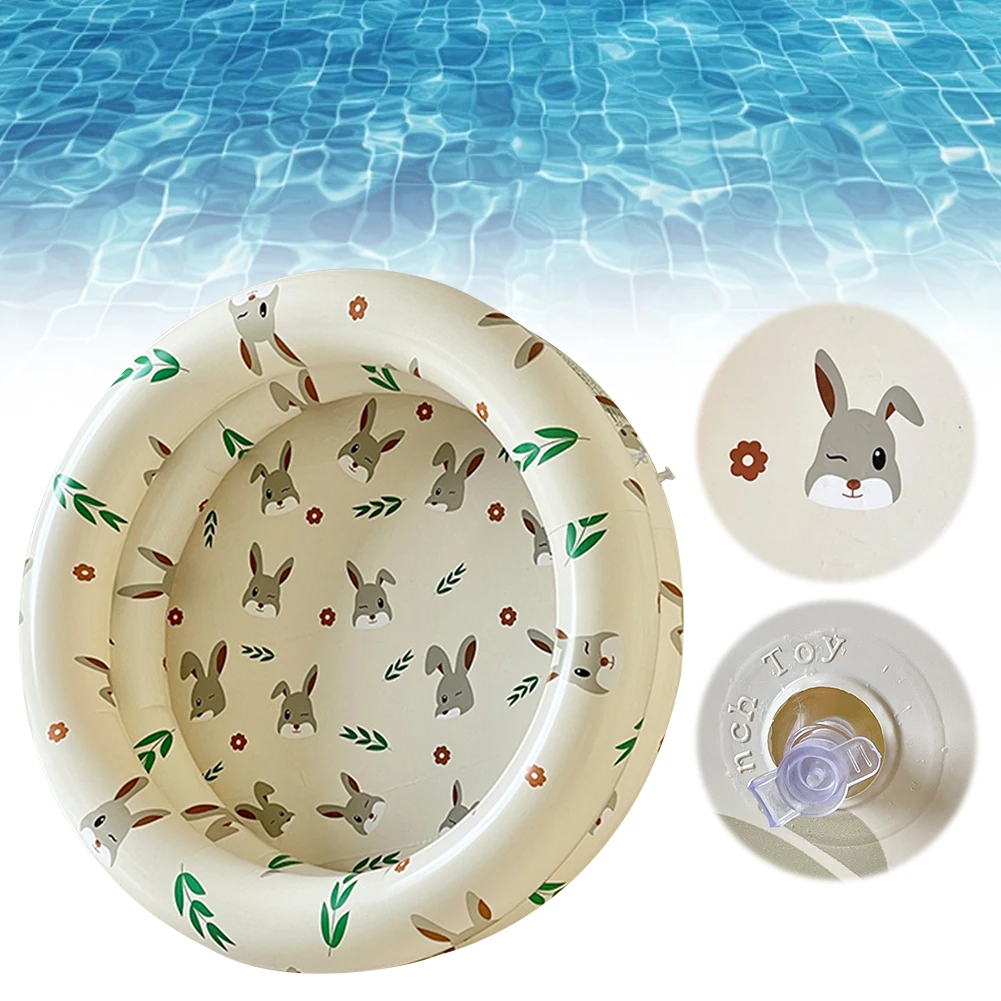 Inflatable Swimming Pool Kids Inflatable Pool Anti Slip Bath Swimming Ring PVC Round Swim for Summer Water Party