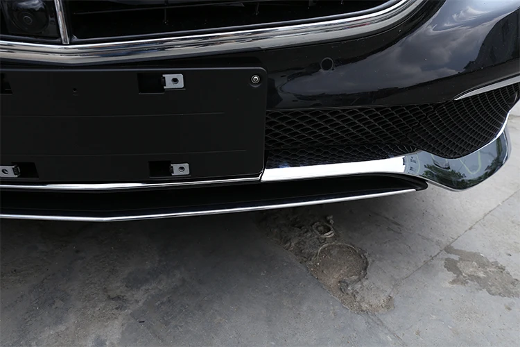 3 Stück für Mercedes Benz E-Klasse W213 2016–2020 ABS Chrom Frontstoßstangenplatte Autozubehör – Detail 4