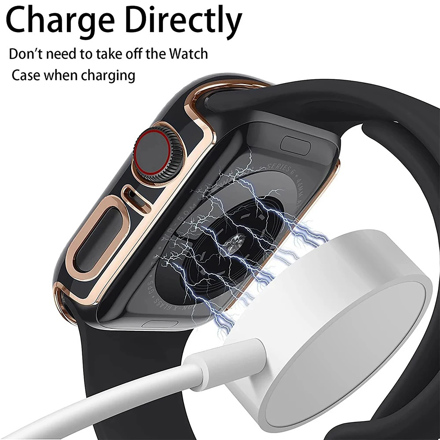 Galvanisierende zweifarbige Schutzhülle für Apple Watch S10 46 mm 45/44 mm 40/41 mm, integrierte Schalenfolie für iWatch S9 42 mm 38 mm – Detail 13
