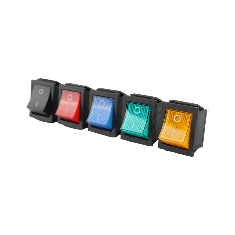 Rocker Switch Latching Rocker Switch Power Switch I/O 4 Pins with Light 16A 250VAC 20A 125VAC KCD4