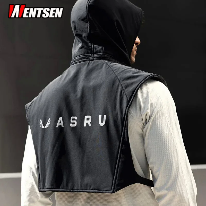 

Tactical Vest Men's Outdoor Multi-Functional Night Travel Reflective Motion Hooded Vest Man Double-Sided Wearable Waterproof Jac