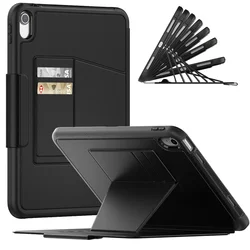 Premium Shockproof Leather Tablet Case with Stand - Durable Protection for Pro13 2024 2025 M4M5 (Black)