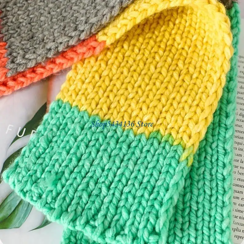 H7ED Dickes Garn, weiches Babygarn, Deckengarn, gewebtes Garn, Häkelgarn, Strickgarn für Schals, Handstrickdecke – Detail 10
