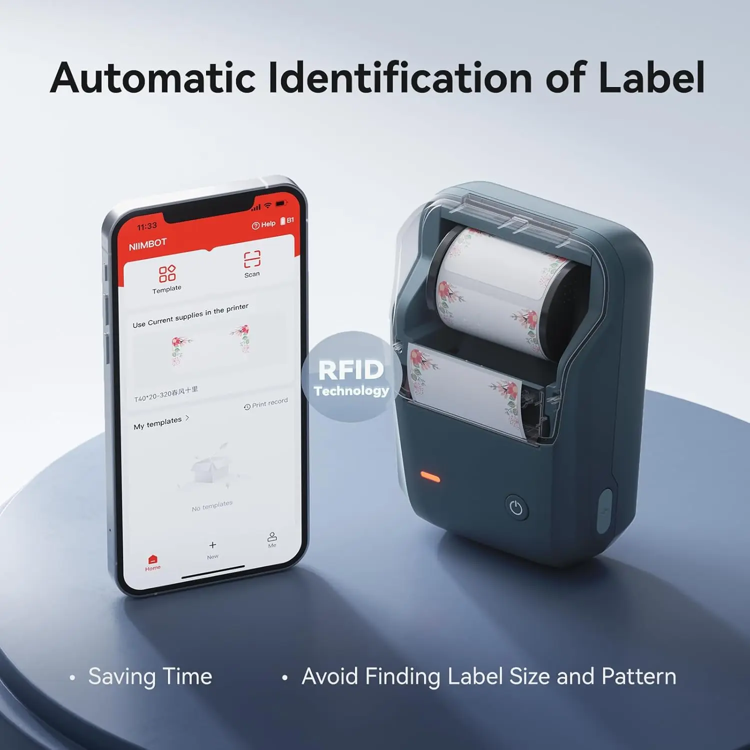 Niimbot B21 B1 Thermal Label Printer Adhesive Pocket Bluetooth Inkless Label Maker for Business Price-Tag Transparent Sticker