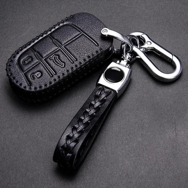 Leder Auto Schlüssel Fall Abdeckung Fob Schutz Keychain Halter für Jeep  Renegade Grand Cherokee Dodge Journey Zubehör Schlüsselanhänger - AliExpress