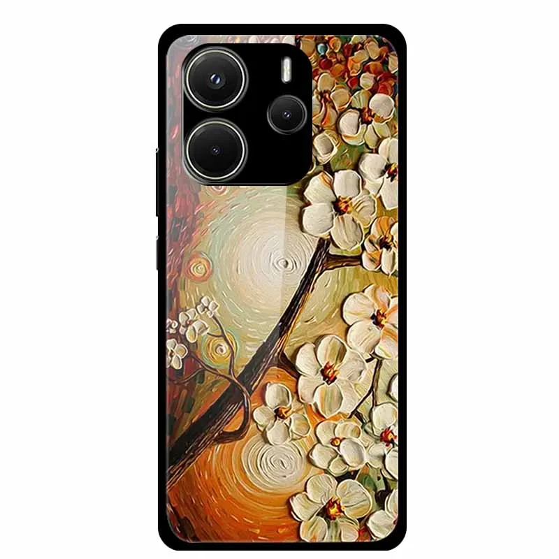 Space-Themed Soft Bumper Tempered Glass Case with Premium Protection