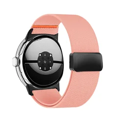 Premium Nylon Magnetic Loop Sport Band for Smartwatches - 45mm/41mm (Pink)
