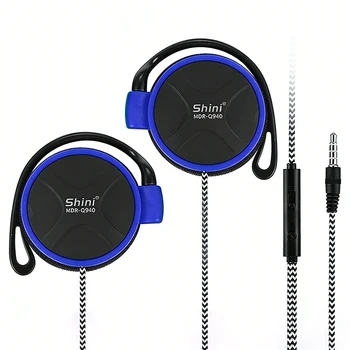 Auricolare stereo da 3,5 mm per MP3 Mp4 Telefono cellulare Notebook Computer Sport Gancio per l'orecchio sospeso Auricolare universale per musica per bassi pesanti