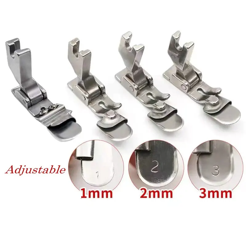Kit De 5 Prensatelas Para Dobladillos De Máquina De Coser - Acero Inoxidable, Tamaños 6 A 10 Mm