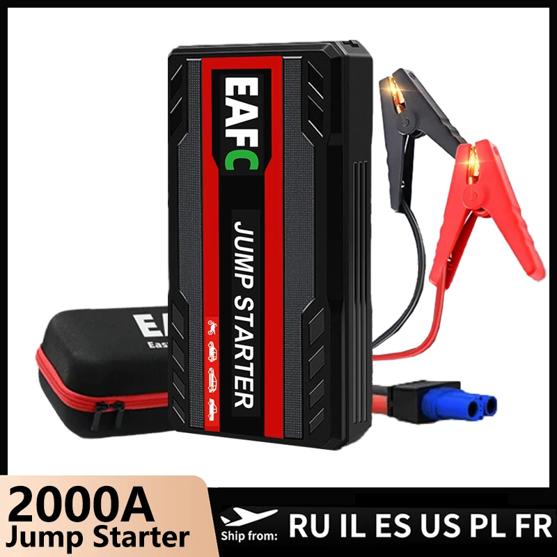 Car Jump Starter Battery Power Bank for 20000mah Portable Emergency Booster 12V Auto Starting Device Petrol Diesel Car Starter