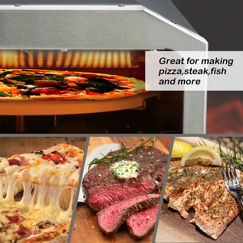 Euro Cuisine PM600 Crispy Crust 12 Rotating Pizza Maker with Stone & – STL  PRO, Inc.