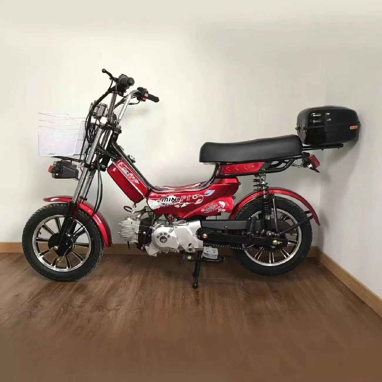 Mini continuously variable speed fuel moped can be used as a