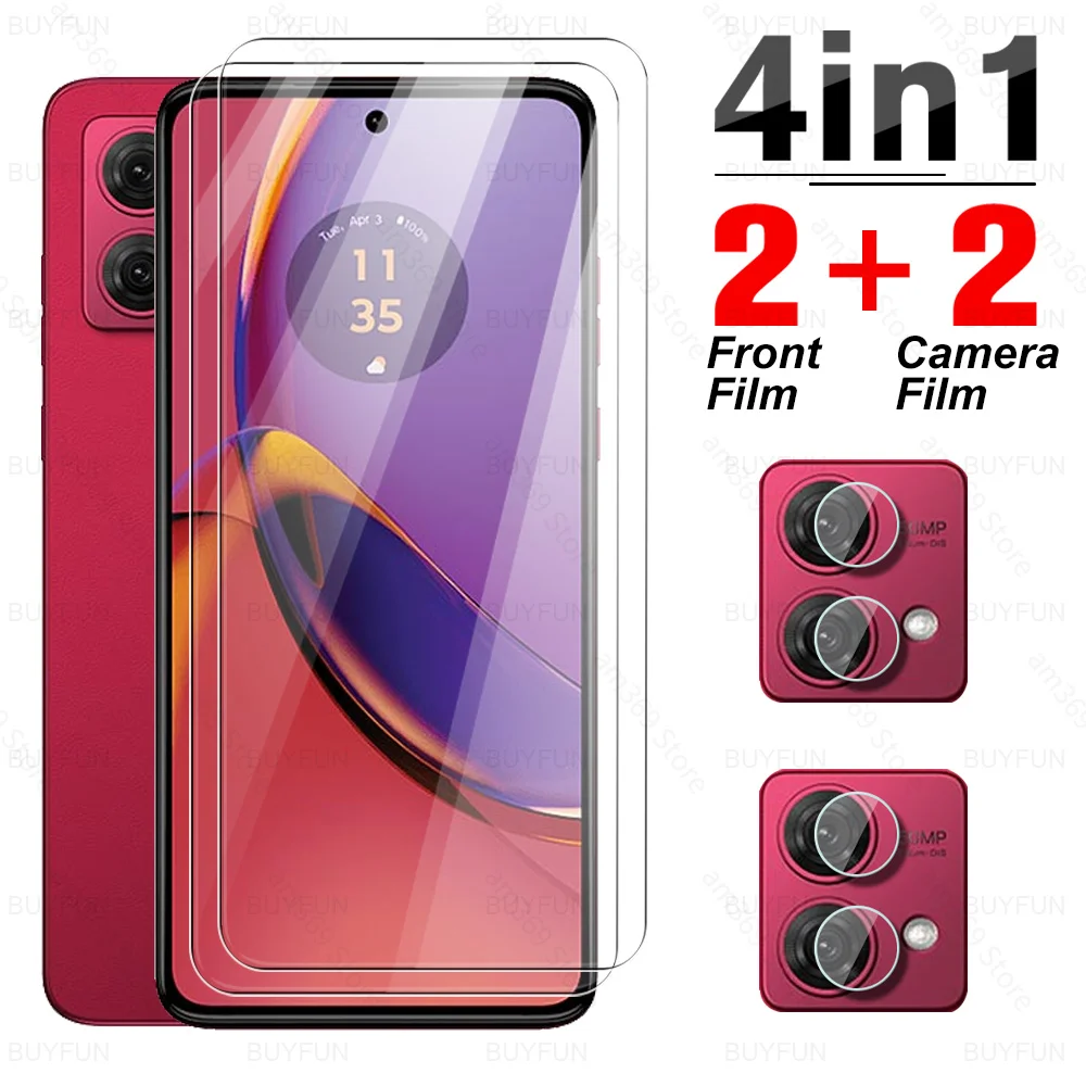 

4in1 Protective Glass For Motorola Moto G84 5G Tempered Glass Moto Rola G54 G14 4G MotoG84 G 84 6.5inch Camera Screen Protector