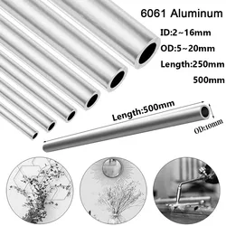 Premium Aluminum Alloy Tube - 6061 Grade, 1.5mm - 2mm Thick, 5 - 20mm OD, 300mm - 500mm Length - OD 20 x ID 16mm