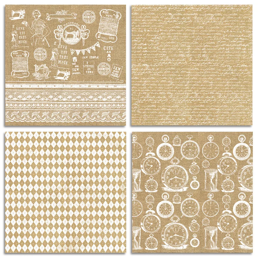 24Sheets/Set Vintage Flower Material Ppaper DIY Scrapbooking Journal Base Collage Photo Props Gift Wrapping Decoration Paper