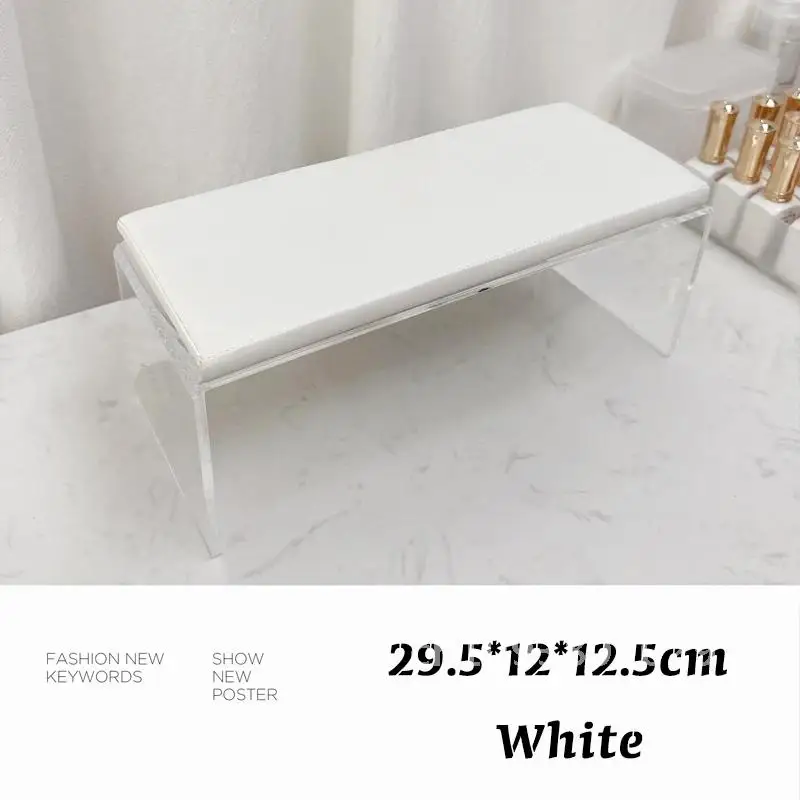 BQAN PU Leather & Acrylic Nail Table Rest Nail Manicure Hand Pour Onglerie Nails Main Rest Repose Manicure for for Hand Stand