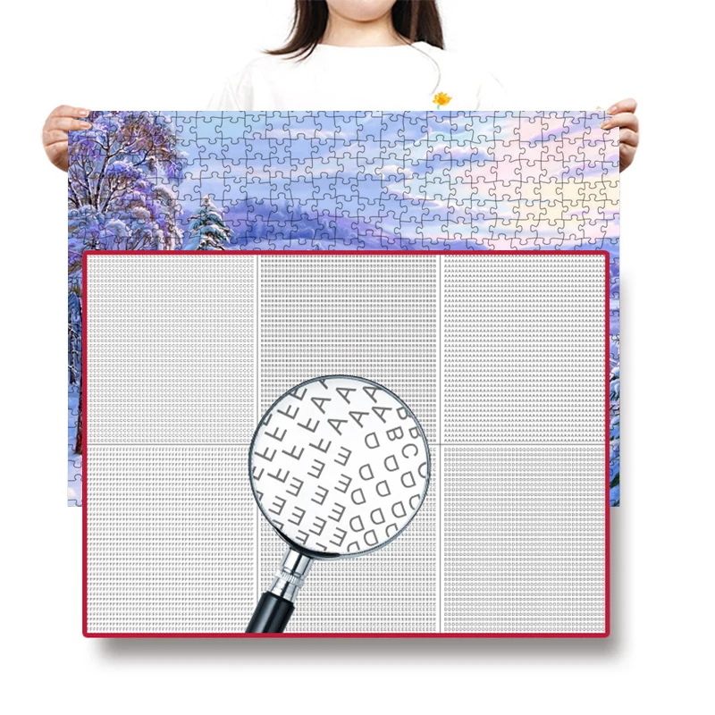 High Quality 70cm*50cm 1000pcs Jigsaw Puzzle the snow Adult Stress Relief Beautiful Landscape Painting Puzzle 5