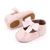 Baby Girl Princess Shoes High Quality PU and TPR Anti-slip Cute Bowknot Toddler Birthday Party Shoes for 0-18 M 2023 New Fashion 5