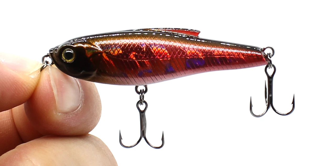 AOCLU Mini Sinking Pencil Stick 48 mm 4,1 g Harter Köder Minnow Wobbler Angelköder Barsch Frisch Salzwasser 12 # VMC-Haken – Detail 15