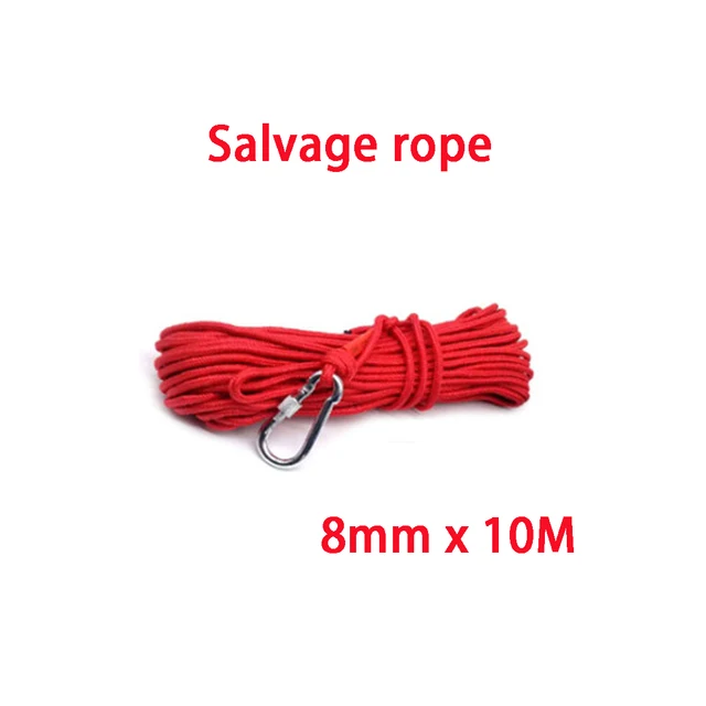 D20 - D90 Search Magnet Ultra Strong Neodymium Magnets Fishing Strong Magnetic Rings Powerful Salvage Magnet Rare Earth Magnets 8mmx10M Salvage rope