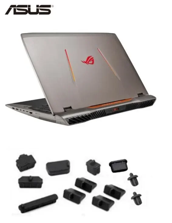 Black Silicone plug port cover For ASUS G751 G751J G750 G750J G75 G75VW G752 G752VT GL503 GL504 GL553 GL553VW StudioBook 16 X751